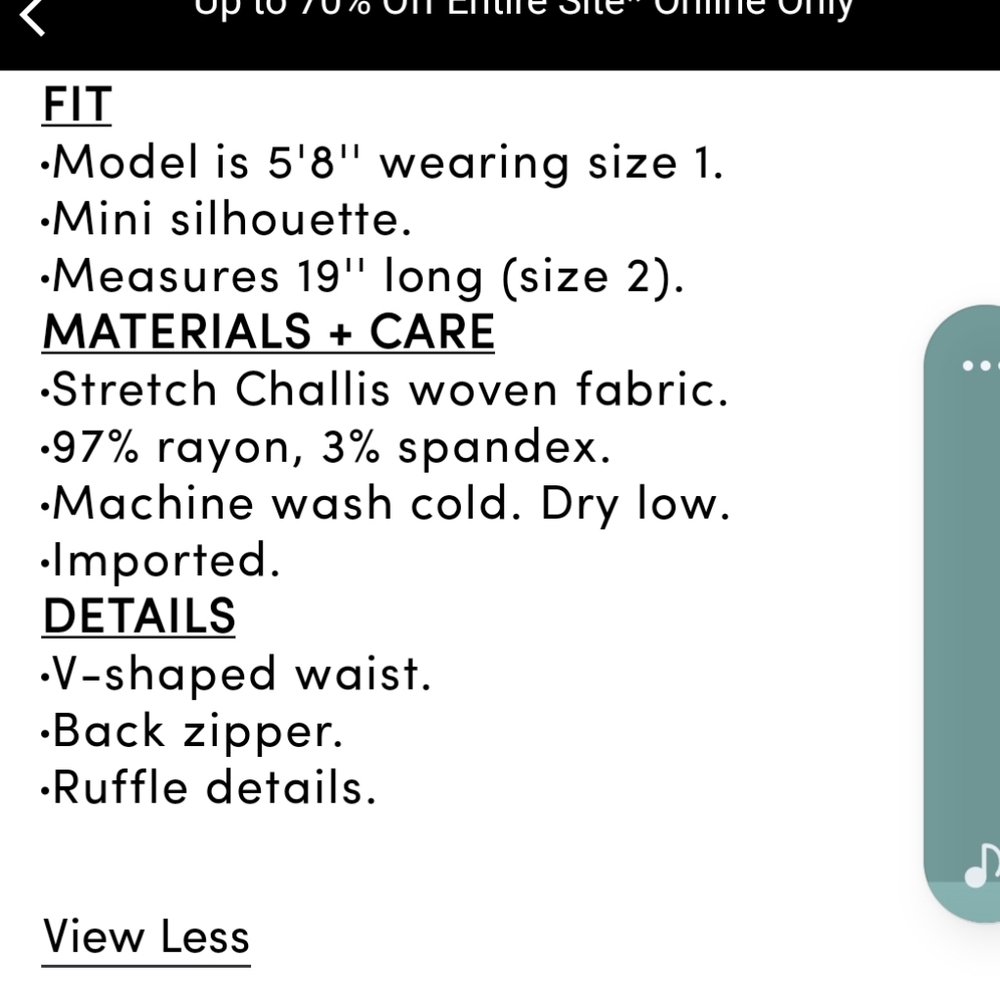 Torrid Black ruffle skirt - Picture 3 of 3